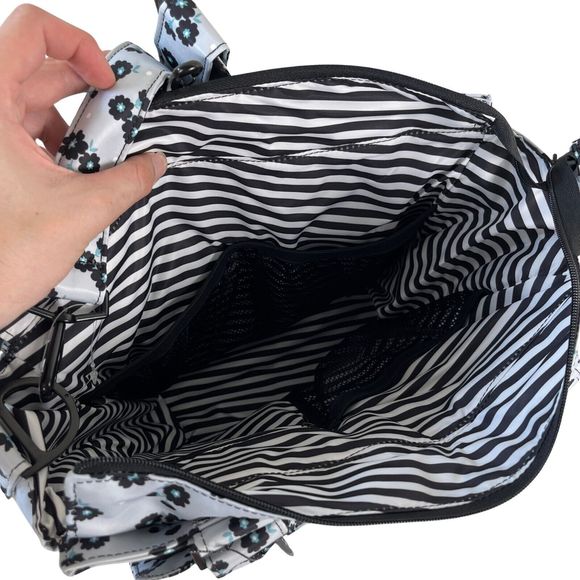 JuJuBe Diaper Bag, Be Classy, 15FB01X, Black Beauty, Floral / Blue, New w/ Tags - Picture 8 of 11